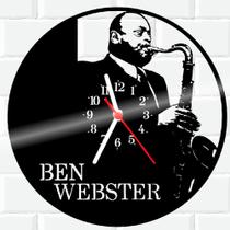 Relógio De Vinil Disco Lp Parede Ben Webster Saxofone