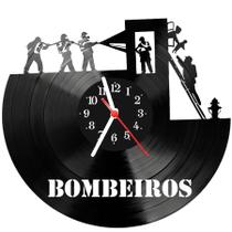 Relógio De Vinil Disco Lp Parede Bombeiros