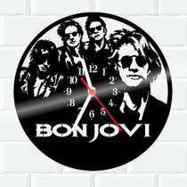 Relógio De Vinil Disco Lp Parede Bon Jovi Rock - RB Criações