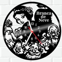 Relógio De Vinil Disco Lp Parede Branca-De-Neve Disney