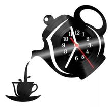 Relógio De Vinil Disco Lp Parede Bule Xicara Cozinha Relógio De Vinil Disco Lp Parede Bule Xicara Cozinha