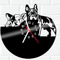 Relógio De Vinil Disco Lp Parede Cachorro Cão 7