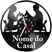 Relógio De Vinil Disco Lp Parede Casal