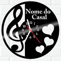 Relógio De Vinil Disco LP Parede Casal personalizável Relógio De Vinil Disco LP Parede Casal personalizável