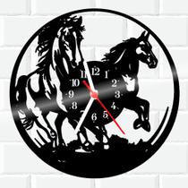 Relógio De Vinil Disco Lp Parede Cavalo Animal