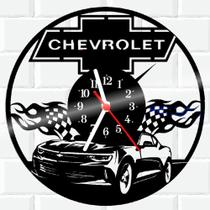 Relógio De Vinil Disco Lp Parede Chevrolet Carro