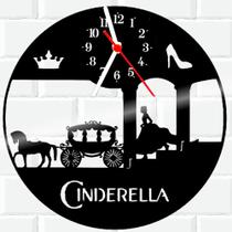 Relógio De Vinil Disco Lp Parede Cinderela Disney Princesa - 3D Fantasy