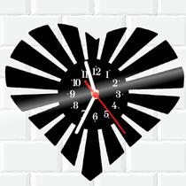 Relógio De Vinil Disco Lp Parede Coração Namorados 1
