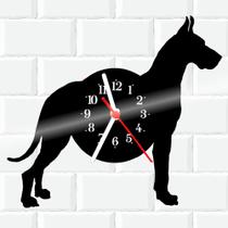 Relógio De Vinil Disco Lp Parede Doberman Cachorro Pet