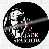 Relógio De Vinil Disco Lp Parede Jack-Sparrow Piratas Caribe