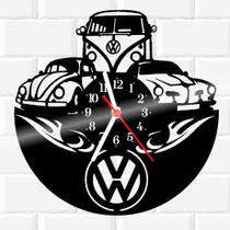 Relógio De Vinil Disco Lp Parede Kombi Carro Volkswagen
