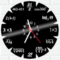 Relógio De Vinil Disco Lp Parede Matematica Aritmetica 2 - 3D Fantasy