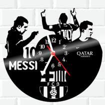 Relógio De Vinil Disco Lp Parede Messi Barcelona Futebol