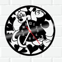 Relógio De Vinil Disco Lp Parede Mickey Minnie Disney 1