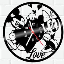 Relógio De Vinil Disco Lp Parede Mickey Minnie Disney 7