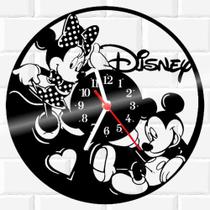 Relógio De Vinil Disco Lp Parede Mickey Minnie Disney 9