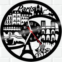 Relógio De Vinil Disco Lp Parede Paris França Turismo 1