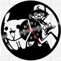 Relógio De Vinil Disco Lp Parede Pokemon Anime 3