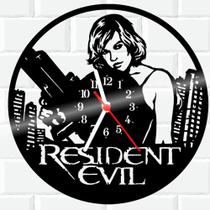 Relógio De Vinil Disco Lp Parede Resident-Evil Zumbi 2