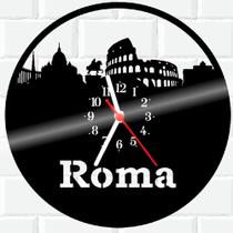 Relógio De Vinil Disco Lp Parede Roma Itália Turismo - RB CRIAÇÕES