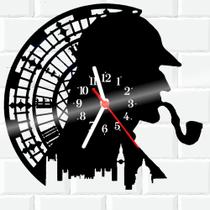 Relógio De Vinil Disco Lp Parede Sherlock Holmes