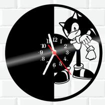 Relógio De Vinil Disco Lp Parede Sonic Sega Video Game - RB CRIAÇÕES