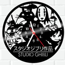 Relógio De Vinil Disco Lp Parede Studio Ghibili Serie