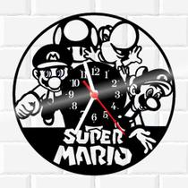Relógio De Vinil Disco Lp Parede Super Mario Bros Nintendo 1 - 3D Fantasy
