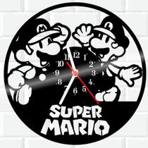 Relógio De Vinil Disco Lp Parede Super Mario Bros Nintendo 5