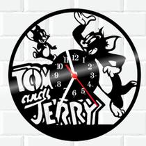 Relógio De Vinil Disco Lp Parede Tom-E Jerry Desenho