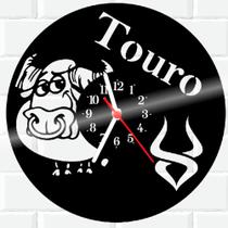 Relógio De Vinil Disco Lp Parede Touro Signo Horoscopo