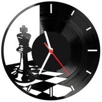Relógio De Vinil Disco Lp Parede Xadrez