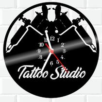 Relógio De Vinil Disco Lp Tattoo Tatuagem Studio - RB Criações