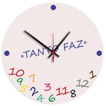 Relógio de Vinil Tanto Faz Colorido Silencioso 30cm Relógio de Vinil Tanto Faz Colorido Silencioso 30cm
