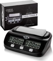 Relógio de Xadrez Digital Chess Armory - Temporizador Portátil com Recursos de Torneio e Tempo Extra