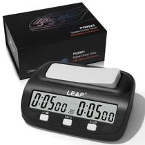 Relógio de xadrez, temporizador digital LEAP 9923 com bônus de tempo e atraso