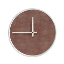 Relogio Decorativo Branco/Aço Corten Ponteiro Branco 50Cm