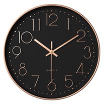 Relógio Decorativo de Parede 25cm Rose Gold Redondo Moderno Silencioso Decoração Casa Cozinha Sala Escritório Relógio Decorativo de Parede 25cm Rose Gold Redondo Moderno Silencioso Decoração Casa Cozinha Sala Escritório
