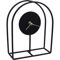RELÓGIO DECORATIVO MESA HOME&CO METAL 20x16x6cm PRETO
