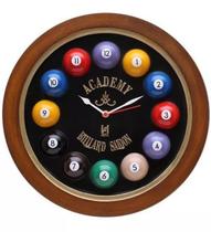 Relógio Decorativo Parede de Fibra - Billiard Preto 733