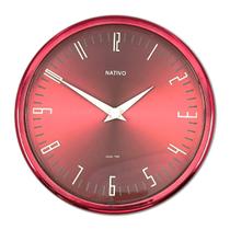 Relógio Decorativo Parede Moderno Jubilee Vermelho - 80416-5 - Nativo