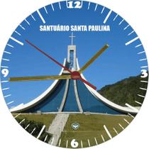 Relógio Decorativo Santuário Santa Paulina 20cm Símbolo de Fé e Esperança