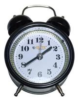 Relógio Despertador Analógico Preto Retrô Vintage