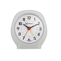 Relógio despertador analógico tradicional quartz alarme sonoro mecanismo step herweg verde claro