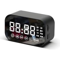 Relógio Despertador Caixa De Som Bluetooth Rádio Fm Digital