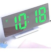 Relogio Despertador De Mesa Digital Led Espelhado Bancada Nf