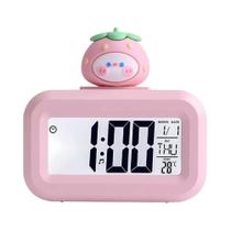 Relógio Despertador De Mesa Em Estilo Cartoon Com Monitoramento De Temperatura E Música Para Estudo
