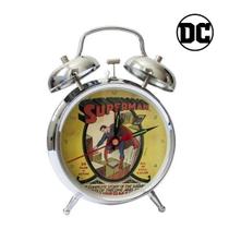 Relógio Despertador De Mesa Metal Analógico Dc Superman 23917