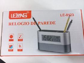 Relógio Despertador De Mesa Porta Caneta Le-8123 - Lelong