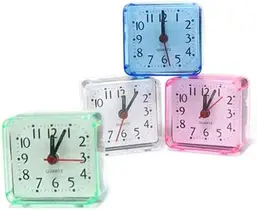 Relogio despertador de mesa quadrado 7x6cm sortido